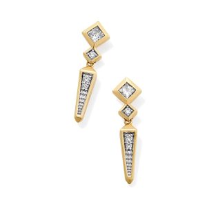 0.41 ct Lab Grown Diamond Michelle 14k Yellow Gold Small Spike Drop Earrings