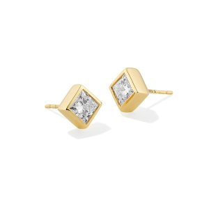 1.5 ct Lab Grown Diamond Michelle 14k Yellow Gold Stud Earrings