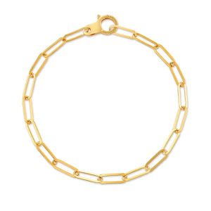 Large Paperclip Chain Bracelet in 18k Gold Vermeil