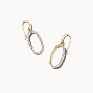 0.34 ct Lee 14k Yellow Gold Open Frame Earrings in White Diamond