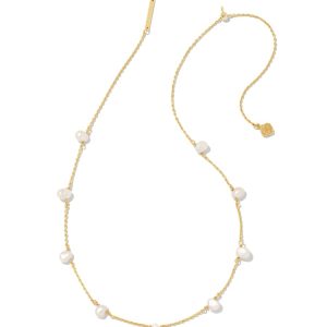 Leighton Gold Pearl Strand Necklace in Freshwater Cultured Pearl
