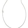 Letter P Inline Initial Necklace in Sterling Silver