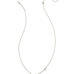 Lips Silver Pendant Necklace in Hot Pink Mother-of-Pearl - alternate view