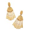 Lynne Statement Earrings in Vintage Gold