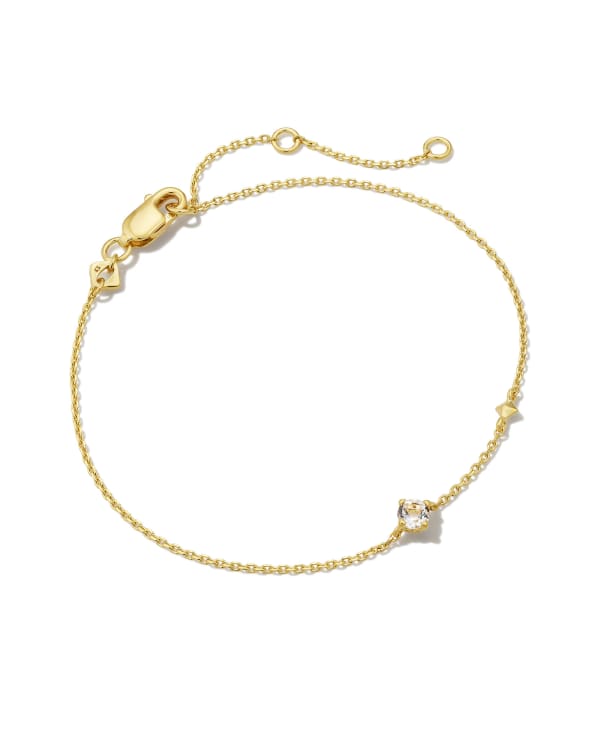 Maisie 18k Gold Vermeil April Delicate Chain Bracelet