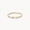 Maria 14k Yellow Gold Band Ring in White Diamond