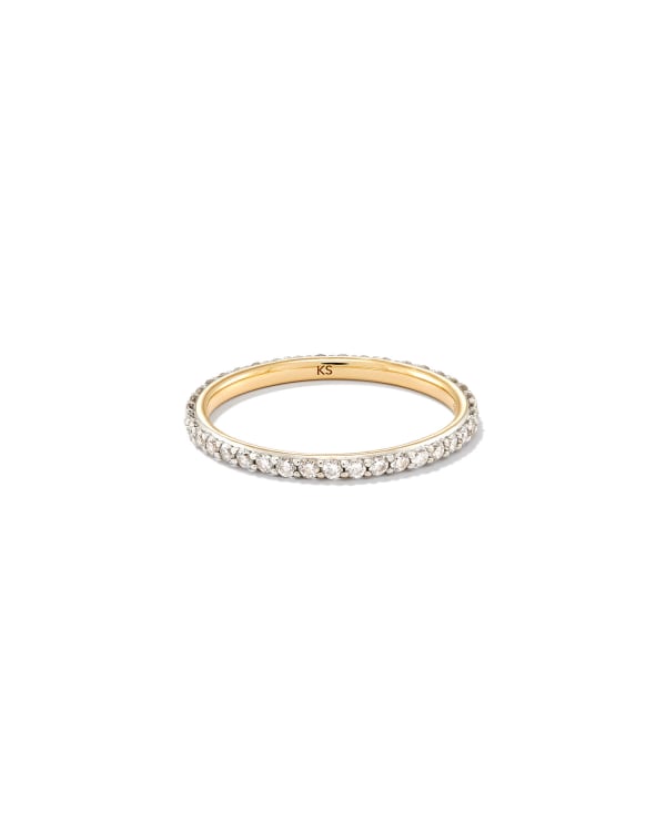 0.5 ct Marilyn 14k Yellow Gold Full Eternity Band Ring in White Diamond