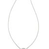 0.11 ct Marisa 14k White Gold Oval Solitaire Pendant Necklace in White Diamond