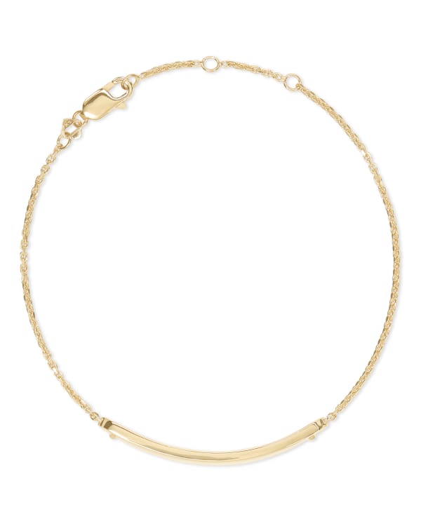 Mattie Bar Delicate Bracelet in 18k Gold Vermeil - view 2