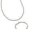 Beck Box Chain Gift Set of 2 in Oxidized Sterling Silver