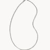 Beck 24" Thin Round Box Chain Necklace in Oxidized Sterling Silver