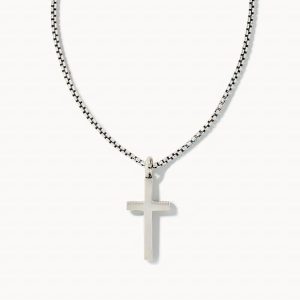 Cross Necklace in Oxidized Sterling Silver