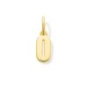 Metal Number 0 Charm in 18k Gold Vermeil