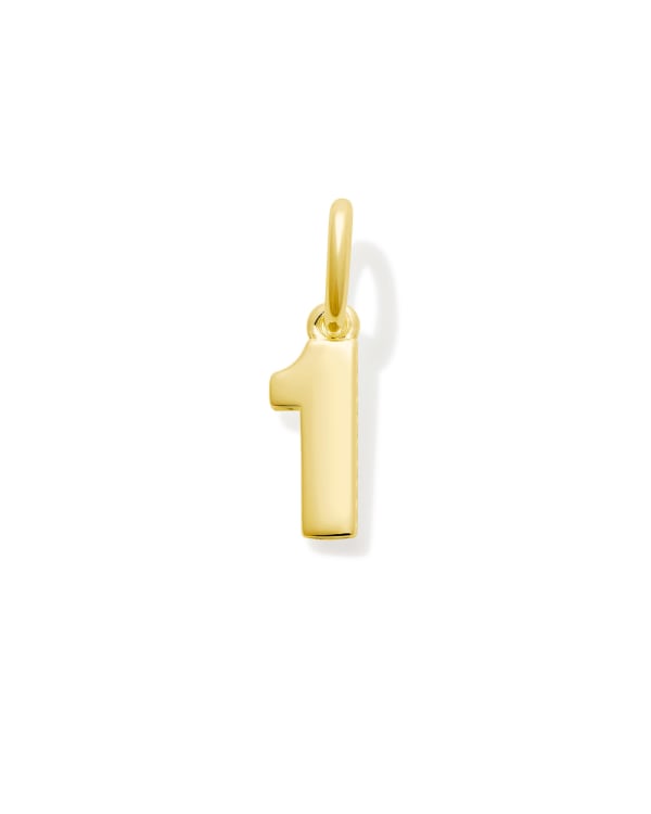 Metal Number 0 Charm in 18k Gold Vermeil - alternate view