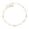 0.12 ct Michelle 14k Yellow Gold Delicate Bracelet in White Diamond