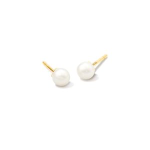 Michelle Pearl 14k Yellow Gold Stud Earrings in Freshwater Cultured Pearl