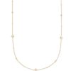 Michelle 14k Yellow Gold Strand Necklace in White Diamond