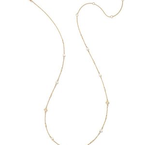 Michelle 14k Yellow Gold Strand Necklace in Freshwater Cultured Pearl - alternate view