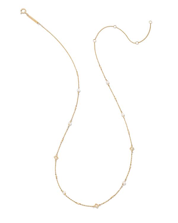 Michelle 14k Yellow Gold Strand Necklace in Freshwater Cultured Pearl - alternate view