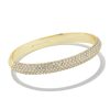 Mikki Gold Pave Bangle Bracelet in White CZ