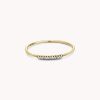 Mila 14k Yellow Gold Band Ring in White Diamond