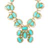 Odessa Vintage Gold Statement Necklace in Variegated Turquoise Magnesite