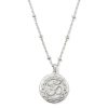 Om Coin Silver Short Pendant Necklace