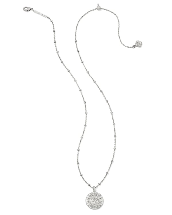Om Coin Silver Short Pendant Necklace - alternate view