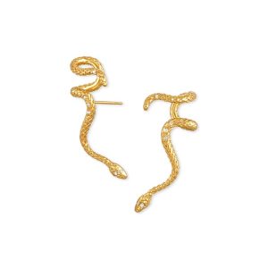 Phoenix Ear Climber Earrings in Vintage Gold