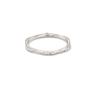 0.19 ct Posey 14k White Gold Band Ring in White Diamonds