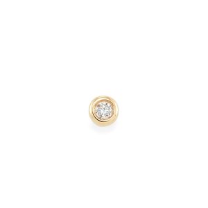Reeve Mini 14K Yellow Gold Single Stud Earring in White Diamond - view 2