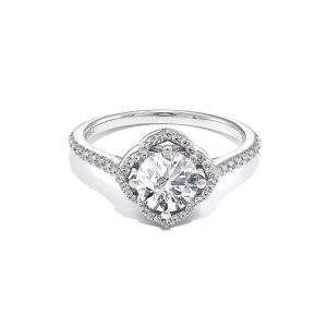 1 ct Lab Grown White Diamond Dira Signature Statement Ring in 14k White Gold