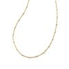 18 Inch Single Satellite Chain Necklace in 18k Yellow Gold Vermeil
