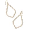Sophee Gold Crystal Open Frame Earrings in White CZ