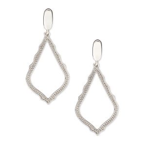 Sophia Clip-On Drop Earrings in Silver