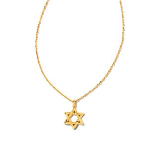 Star of David Pendant Necklace in Gold