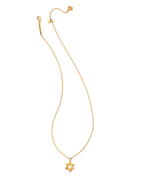 Star of David Pendant Necklace in Gold - alternate view