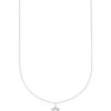 Star of David 14k White Gold Pendant Necklace in White Diamonds