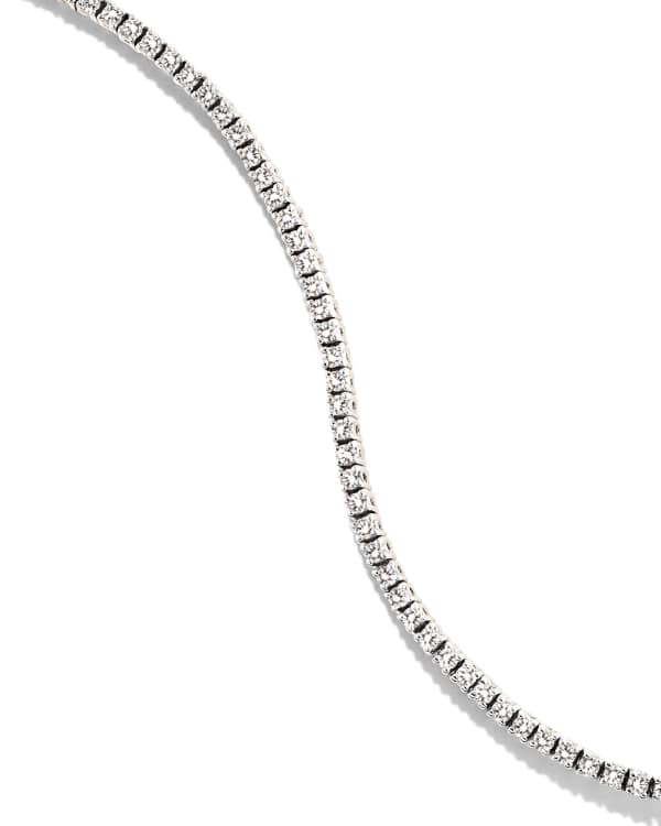 14k White Gold Tennis Bracelet in White Diamond - view 2
