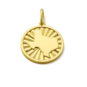 Texas Coin Charm in 18k Gold Vermeil