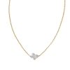 Tiny Texas 14k Yellow Gold Pendant Necklace in White Diamond