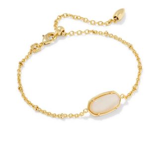 Tiger Striped Elaina Gold Delicate Chain Bracelet