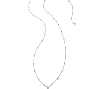 Tinsley Sterling Silver Tiny Locket Necklace in White Topaz - alternate view