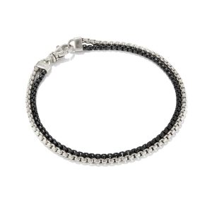 Wells Chain Bracelet in 18k Gold Vermeil and Black Hematite
