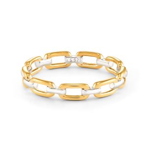 Wren Band Ring in Mixed Metal